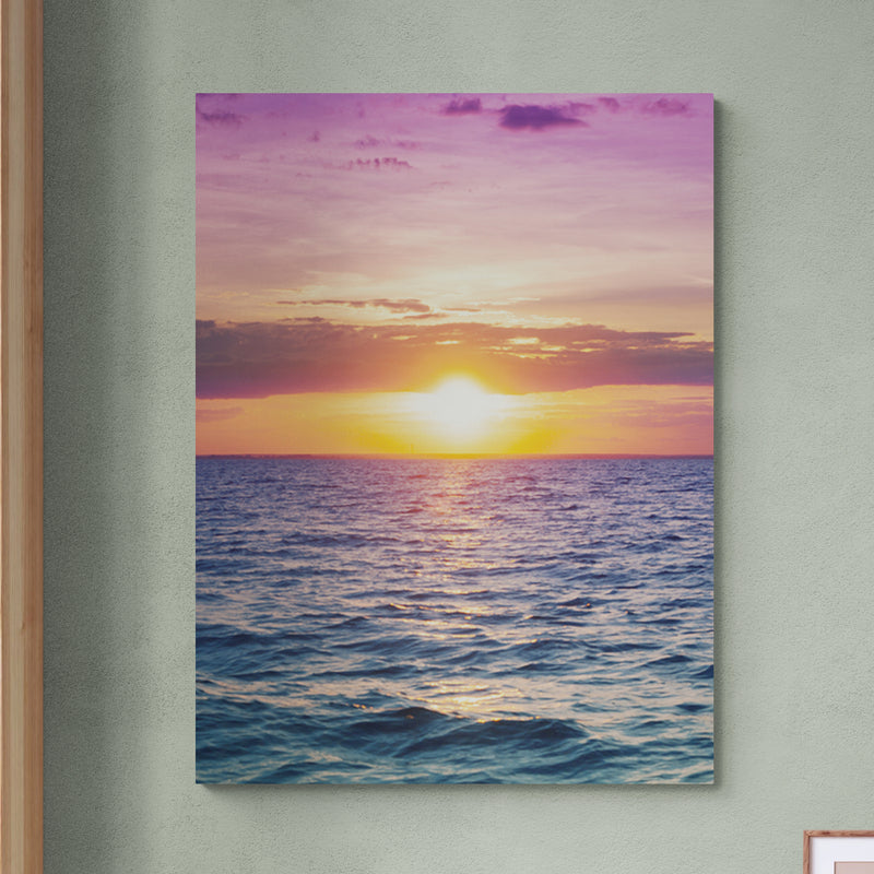Schilderij Zonsopkomst boven Zee