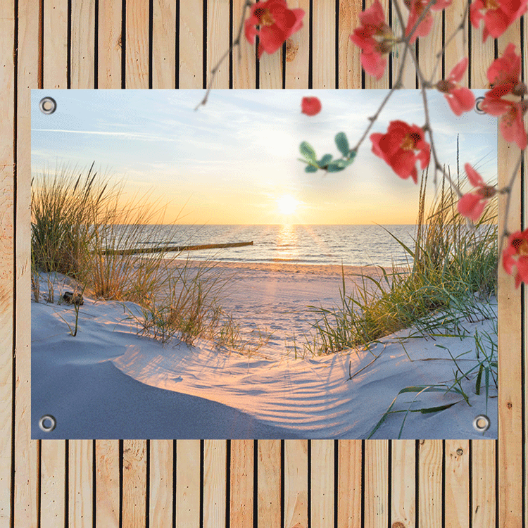 Tuinposter Zonsondergang Baltische Zee