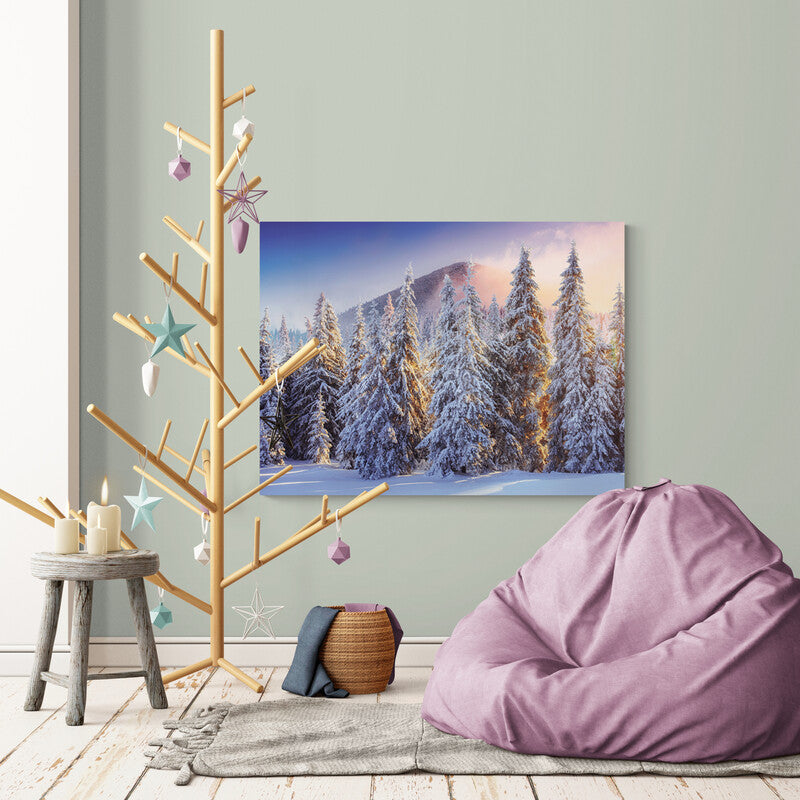 Schilderij Winterwoud