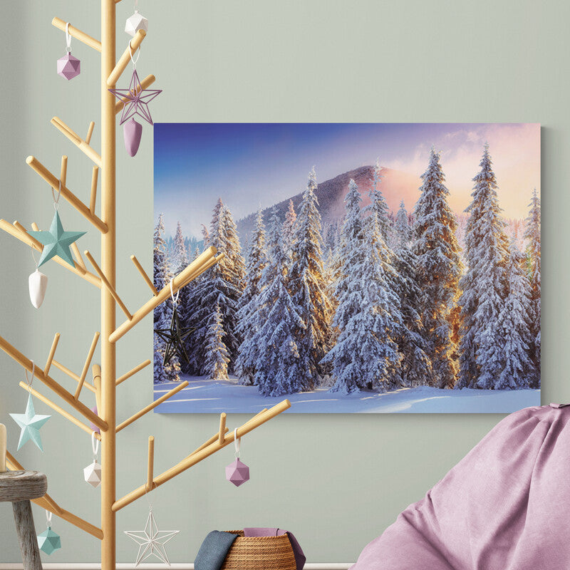 Schilderij Winterwoud