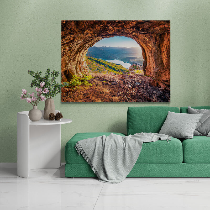 Schilderij Grotuitzicht op Bovilla Meer