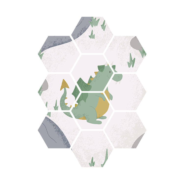 Hexagon Born to be Brave Draakje - 58xH79 cm
