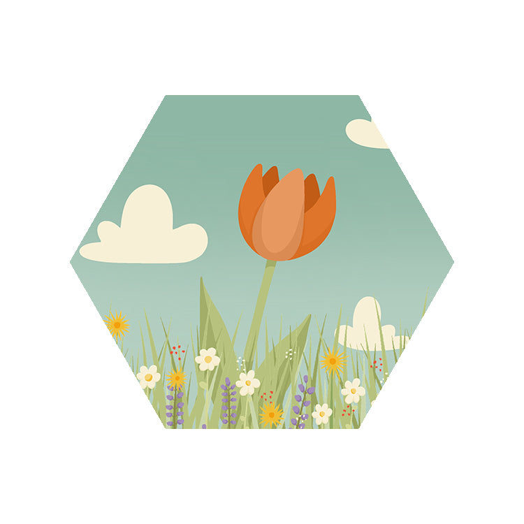 Hexagon Oranje Tulp