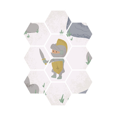 Hexagon Born to be Brave Ridder - 58xH79 cm