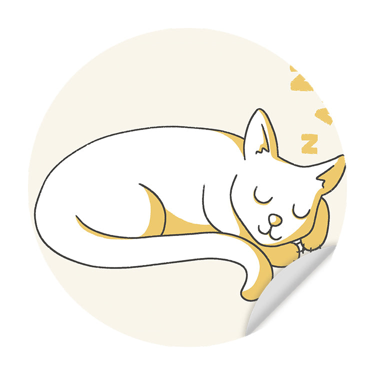 Behangcirkel Slapende Kat