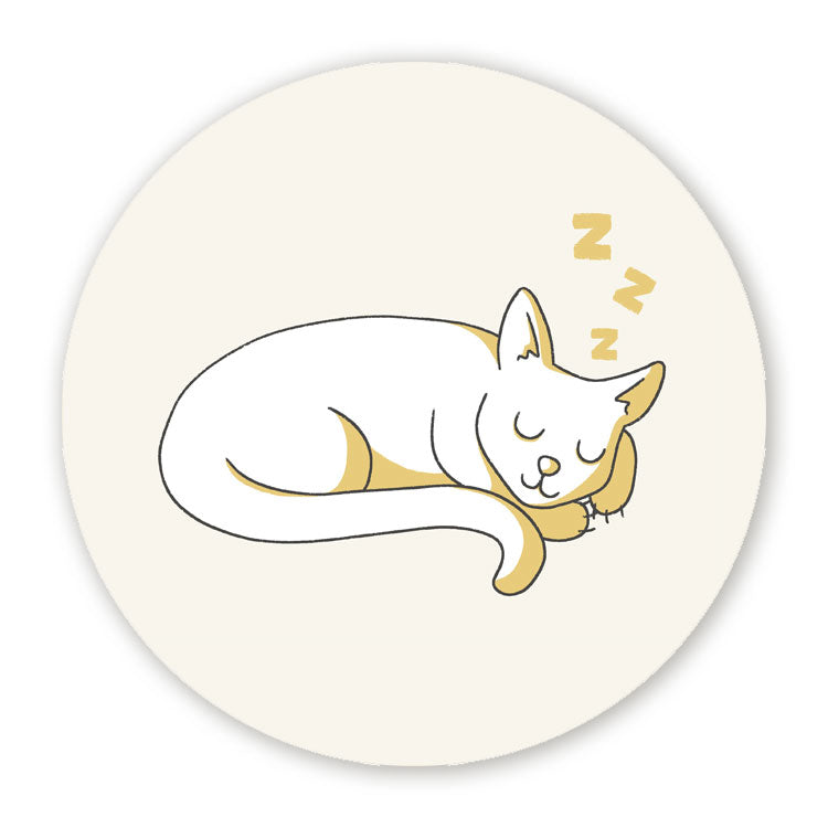 Wandcirkel Slapende Kat