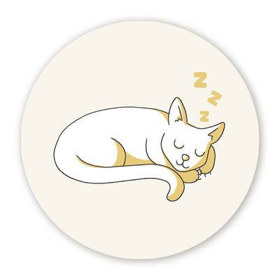 Wandcirkel Slapende Kat