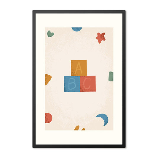 Poster in lijst Born to be Me Letterblokken