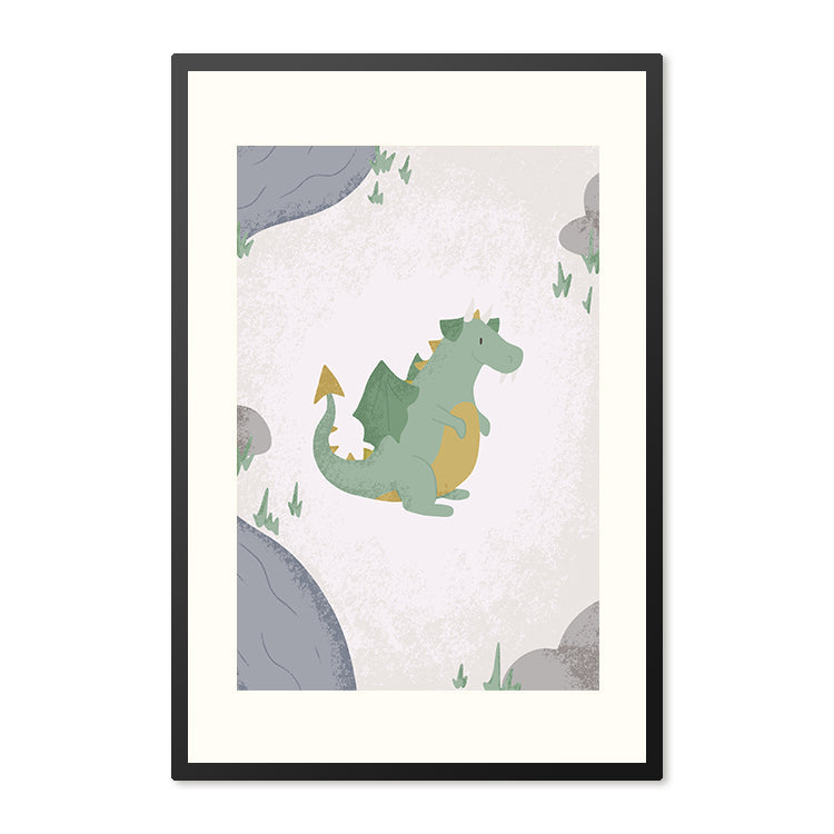 Poster in lijst Born to be Brave Draakje