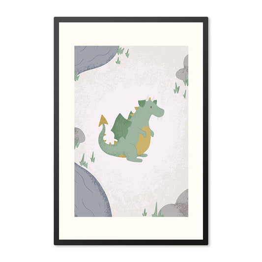 Poster in lijst Born to be Brave Draakje