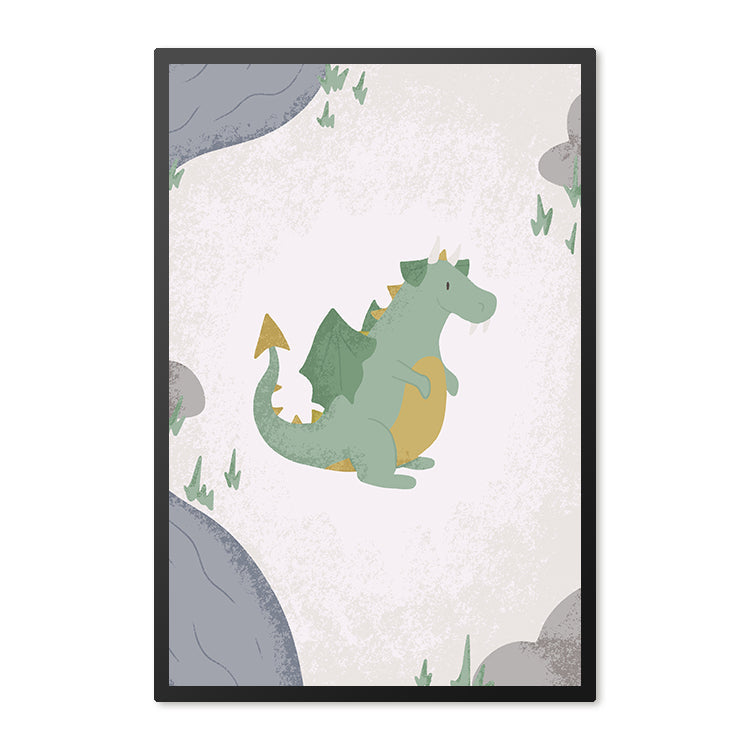 Poster in lijst Born to be Brave Draakje