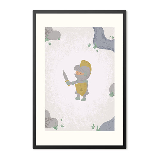 Poster in lijst Born to be Brave Ridder