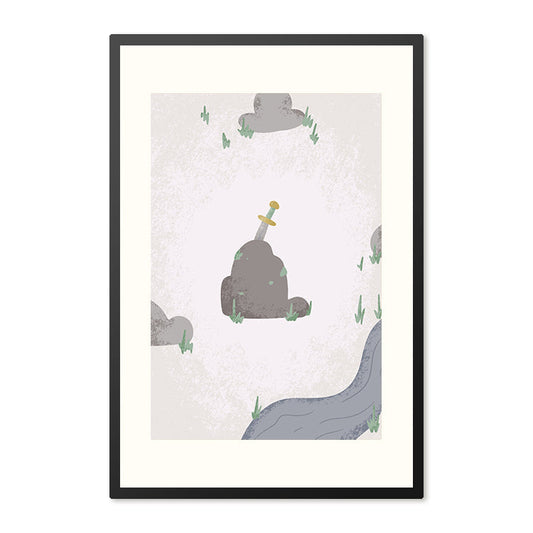 Poster in lijst Born to be Brave Zwaardje