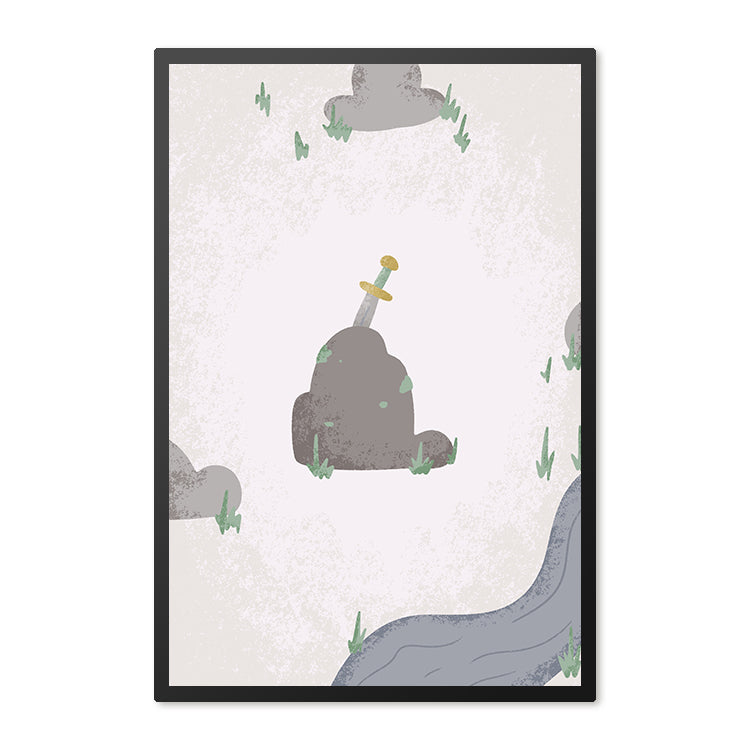 Poster in lijst Born to be Brave Zwaardje