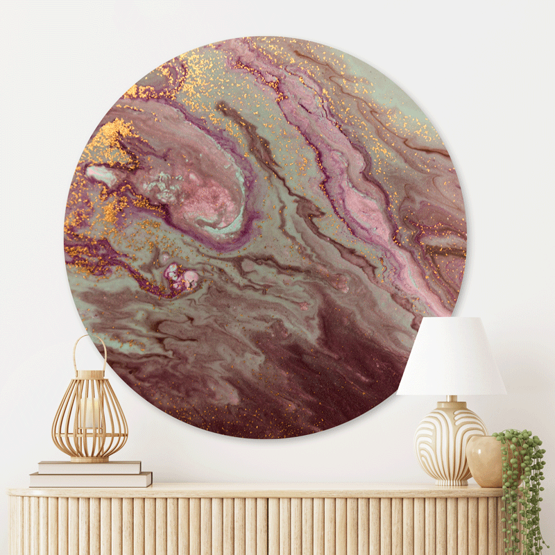 Muurcirkel Marble Abstract