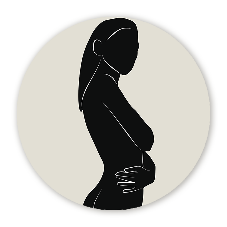 Muurcirkel Silhouette Women Boho