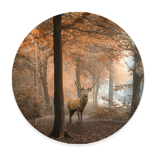 Muurcirkel Hert in Herfstbos
