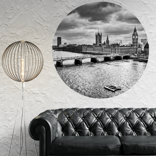 Muurcirkel Londen's Elegante Silhouet