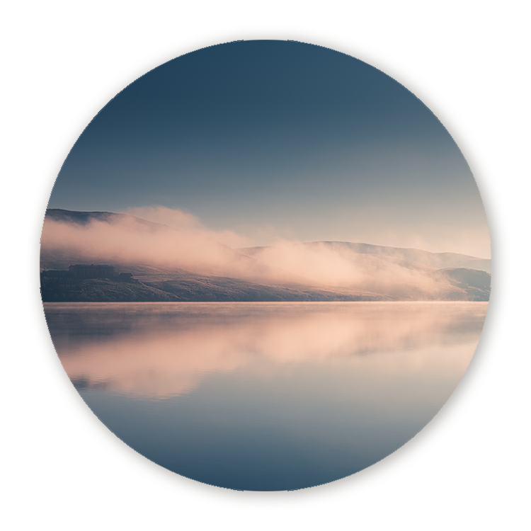 Muurcirkel Mirror Lake Mornings