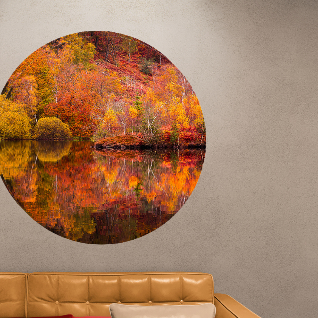 Muurcirkel Reflecties van de Herfst
