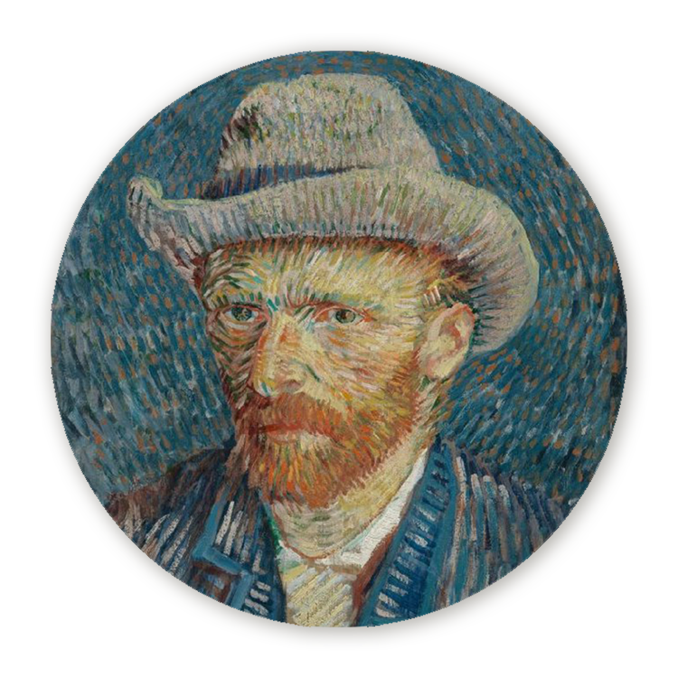 Muurcirkel Zelfportret van Gogh