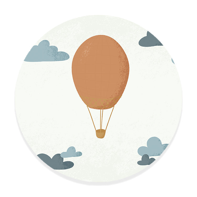 Muurcirkel Born to be Free Luchtballon - Kinderkamer