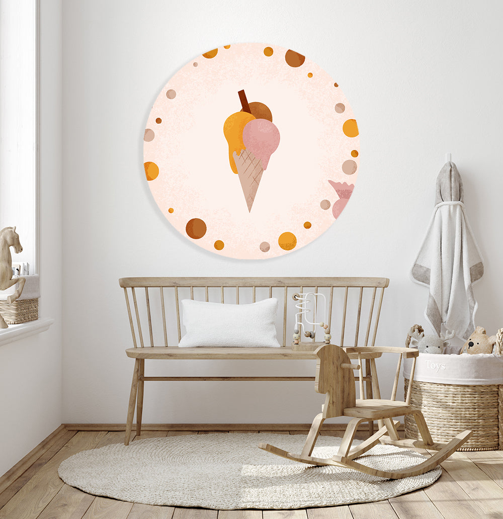 Muurcirkel Born to be Sweet Ijsje - Kinderkamer - Sfeer