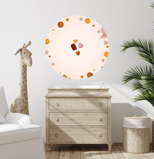 Muurcirkel Born to be Sweet Love Candy - Kinderkamer - Babykamer