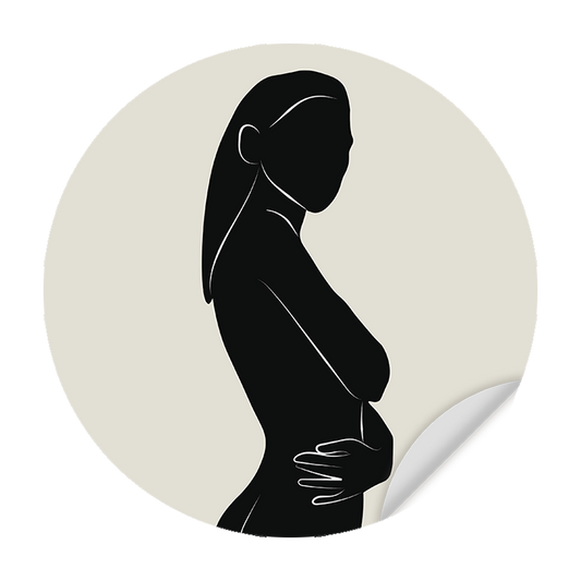 Muursticker - Zwart - Silhouette Vrouw