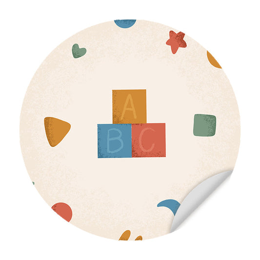 Muursticker Born to Me Letterblokken - Kinderkamer - Babykamer