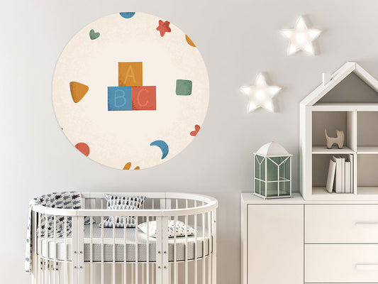 Muursticker Born to Me Letterblokken - Kinderkamer - Babykamer (Sfeer)