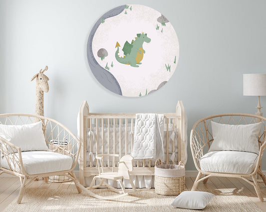 Muursticker Born to be Brave Draakje - Kinderkamer - Babykamer (Sfeer)