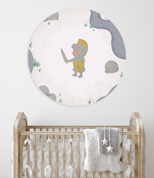 Muursticker Born to be Brave Ridder - Kinderkamer - Babykamer (Sfeer)
