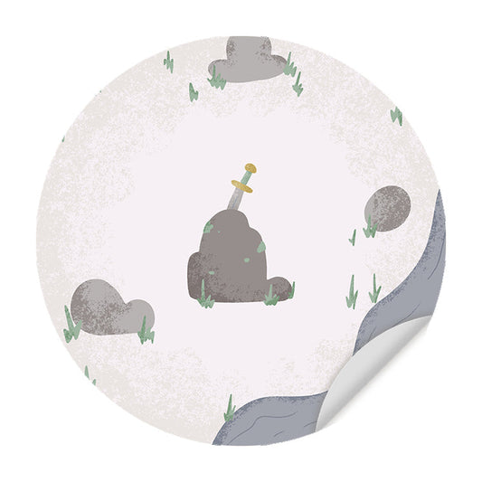 Muursticker Born to be Brave Zwaardje - Kinderkamer - Babykamer