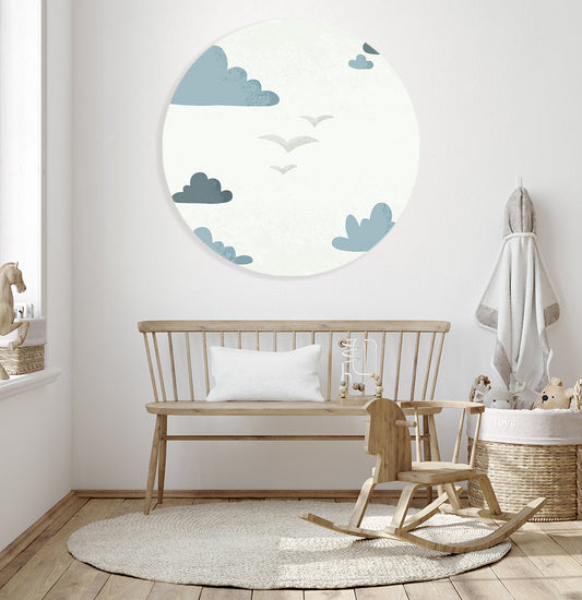 Muursticker Born to be Free Vogels - Kinderkamer - Babykamer (Sfeer)