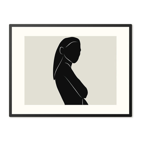 Poster in Lijst Silhouette Women Boho