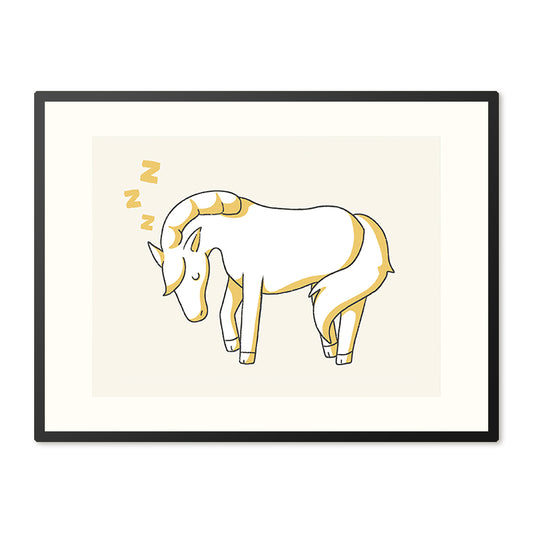 Poster in Lijst Slapend Paard - Kinderkamer