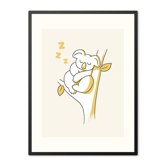 Poster in Lijst Slapende Koala - Kinderkamer