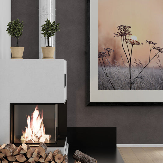 Poster in Lijst Elegante Betovering Cold Flowers