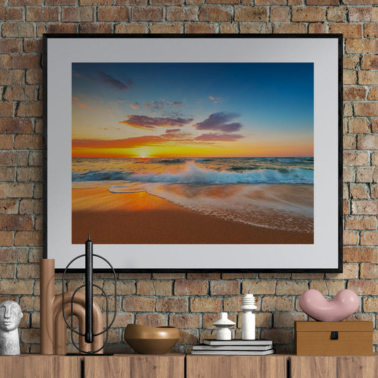Poster in Lijst Gouden Moment aan Zee