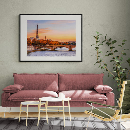 Poster in Lijst Herfst in Parijs