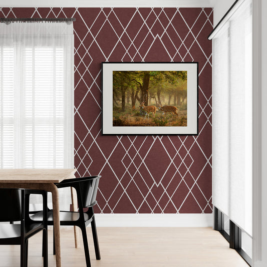 Poster in Lijst Herten in Herfstbos
