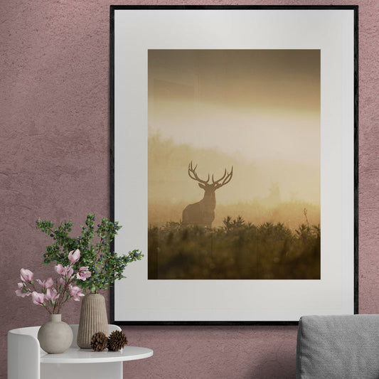 Poster in Lijst Hert van het Nevelwoud