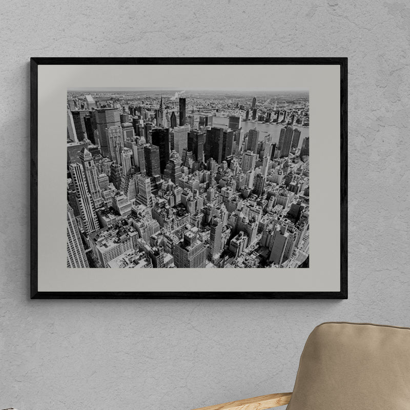 Poster in Lijst Manhattan van Boven