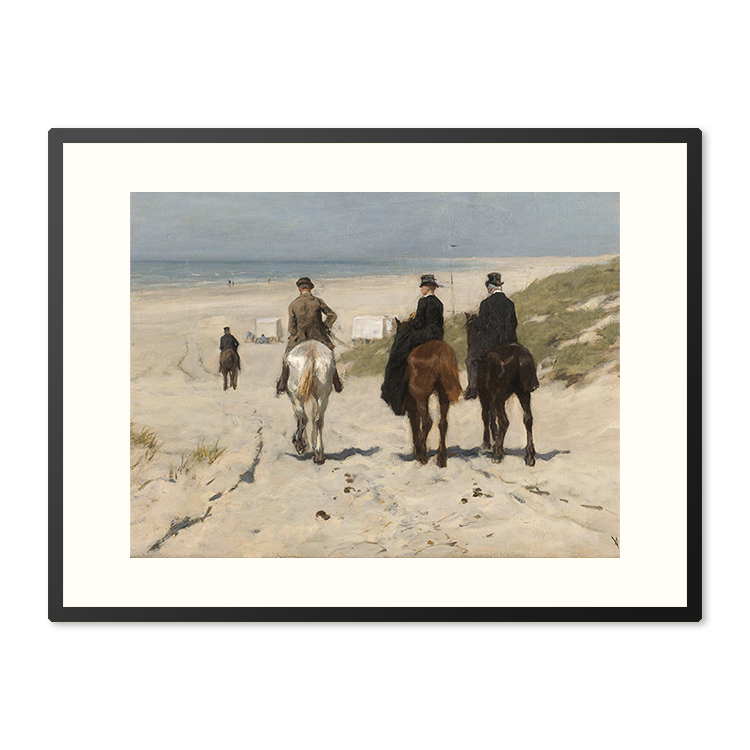 Poster in Lijst Morgenrit aan het Strand
