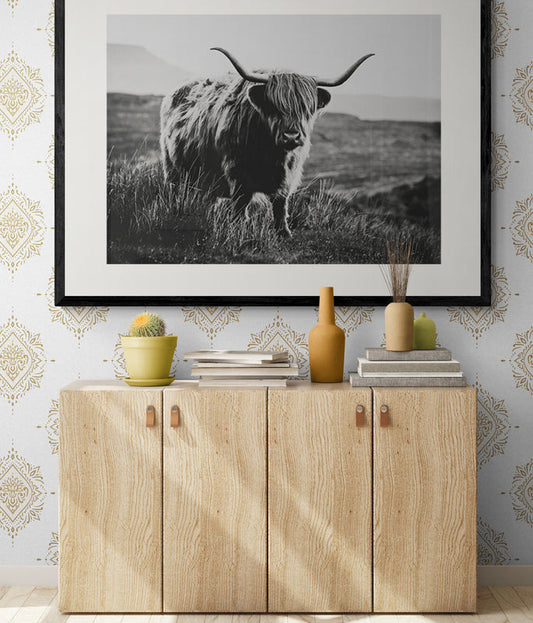 Poster in Lijst Schotse Hooglander