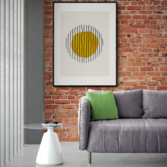 Poster in Lijst Scribble Geel