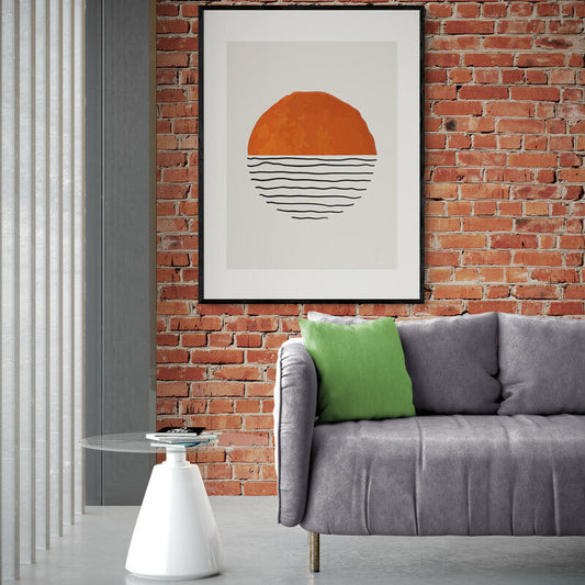 Poster in Lijst Scribble Rood