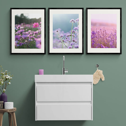 Poster in Lijst Sierlijke Paarse Magie