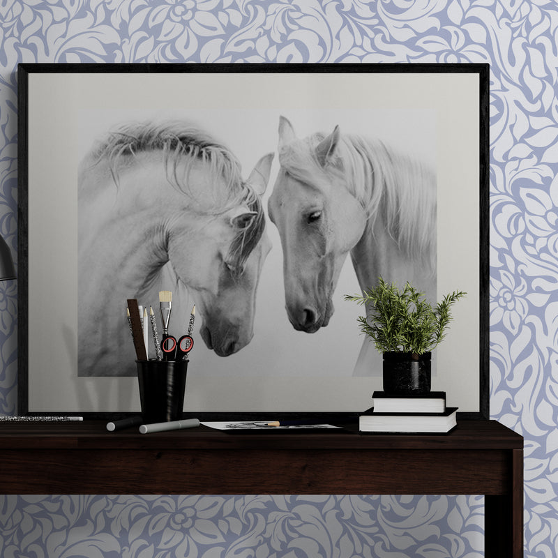 Poster in Lijst Witte Paarden